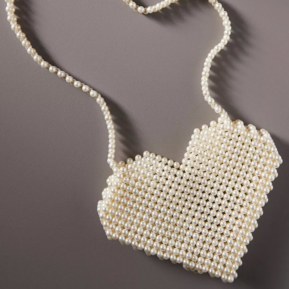 Heart Icon Beaded Bag By Anthropologie